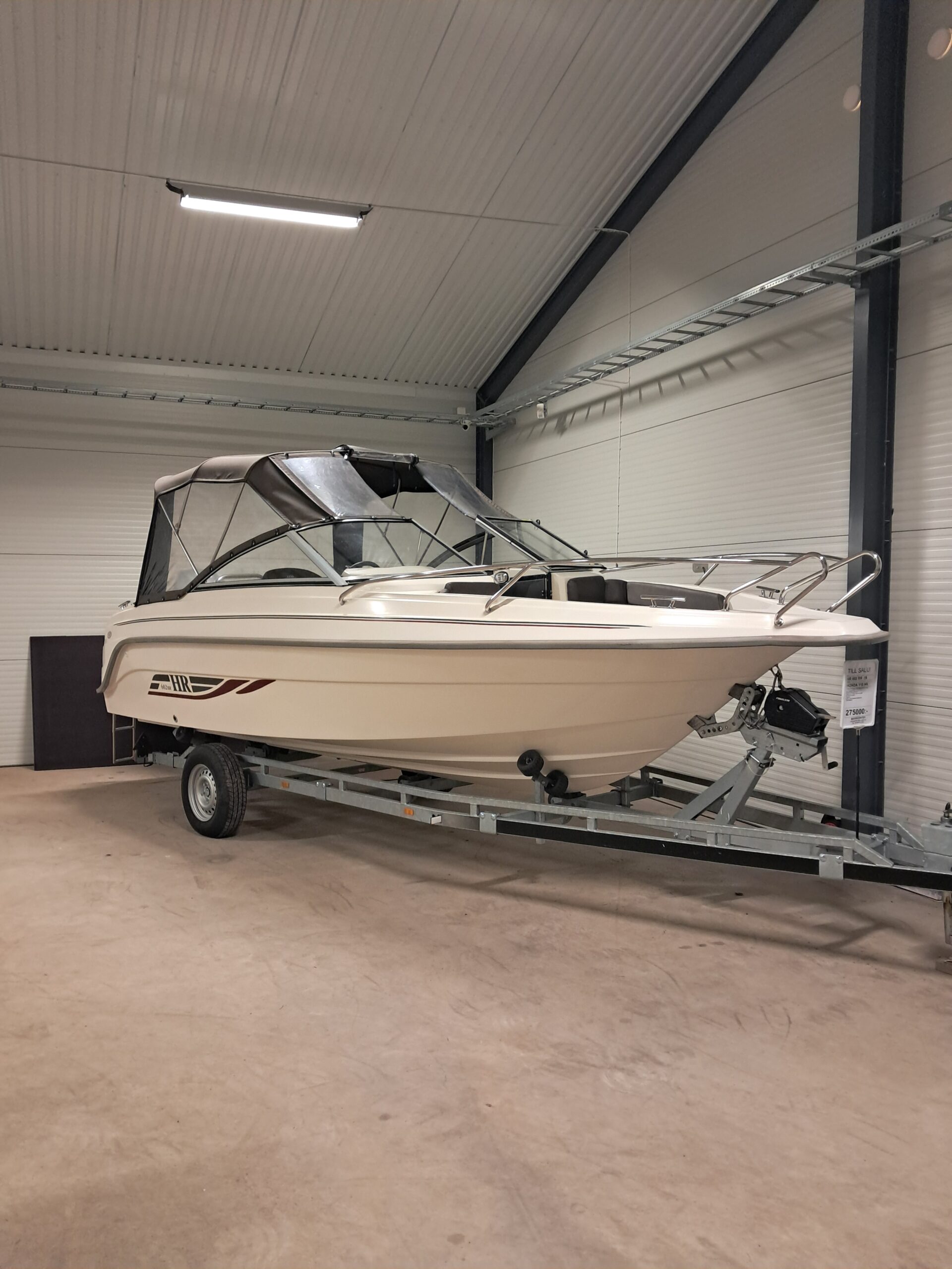 HR 602 BR med Honda 115 hk 4-takt -2016 inkl. Fogelsta 30 km/h-trailer 275000:-